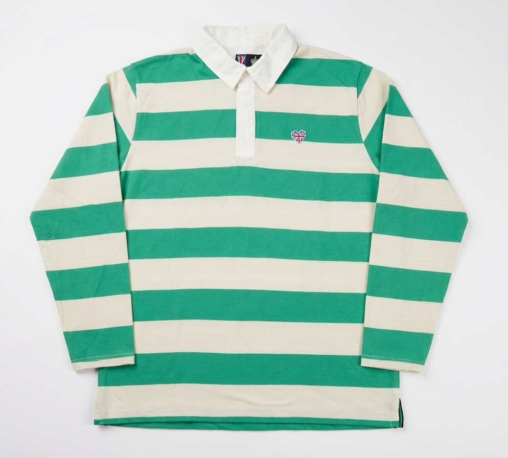 Long Sleeve Striped Polo
