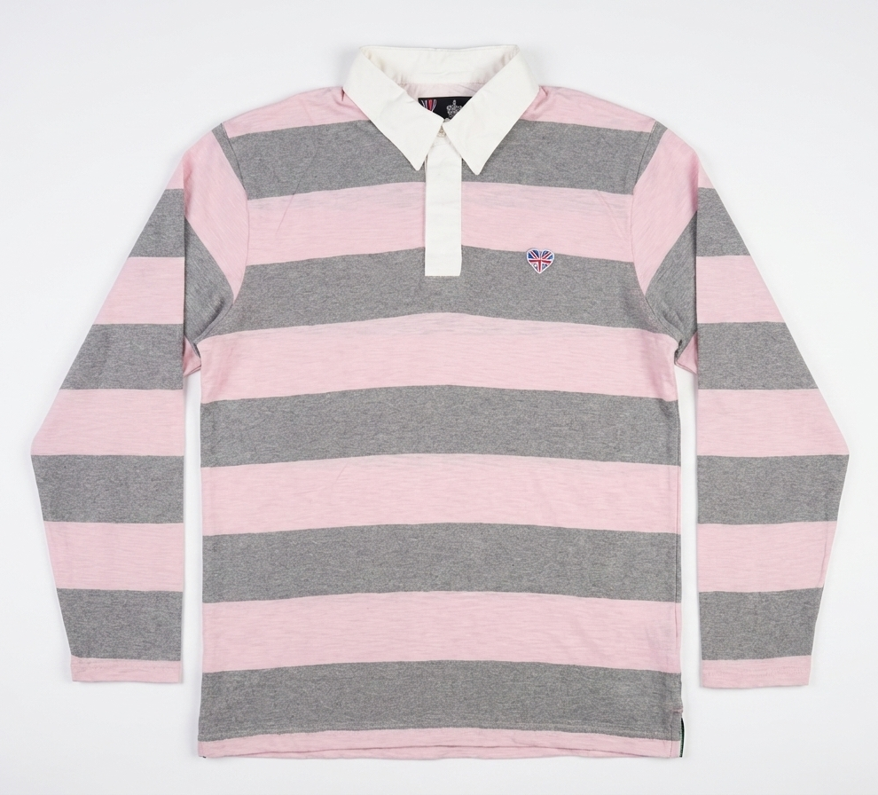 Long Sleeve Striped Polo